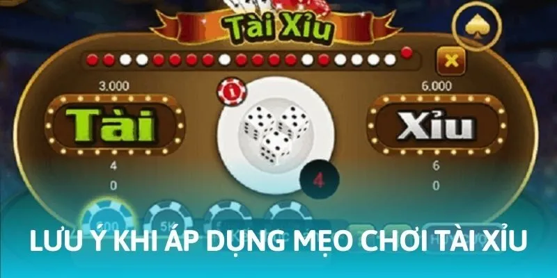 Các chú ý khi dùng mẹo chơi tài xỉu trên smartphone