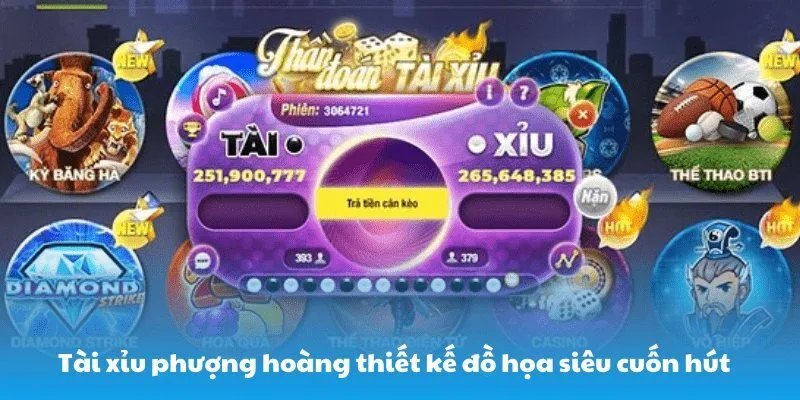 Tài xỉu Phượng Hoàng thiết kế đồ họa siêu cuốn hút